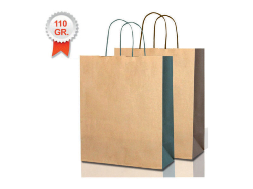 buste carta shopper bicolore kraft avana